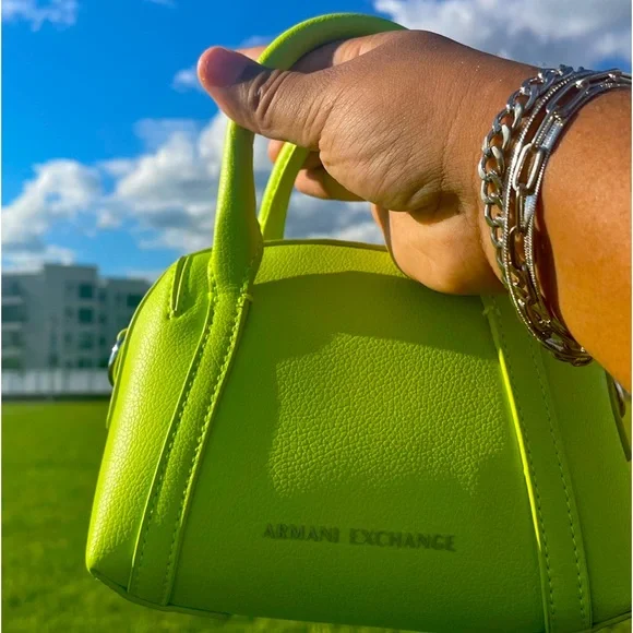 Stunning Neon Green Armani Exchange Mini Bag Like New!